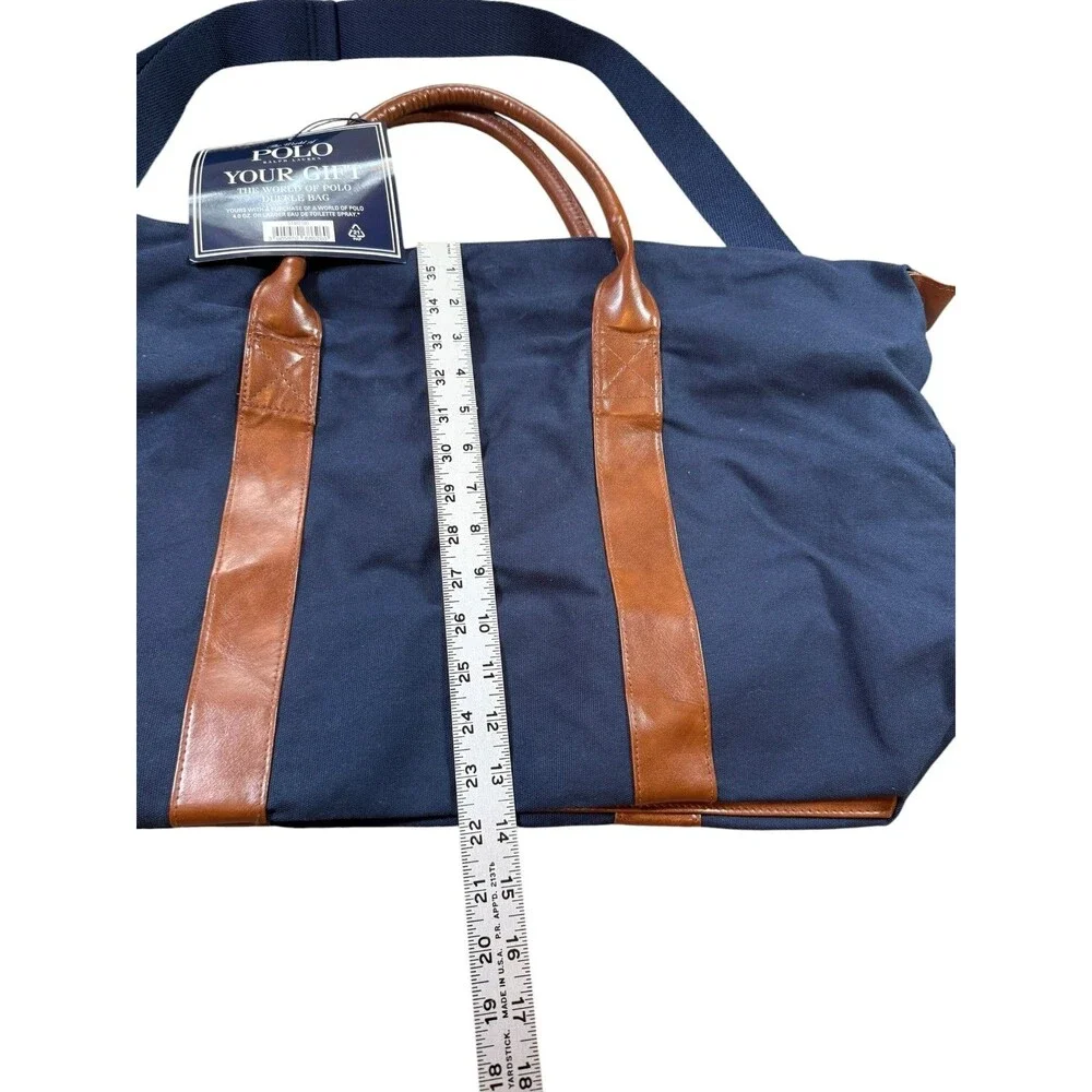 Ralph Lauren Polo Carry On Weekender Duffle Bag With Shoulder Strap Tote NWT